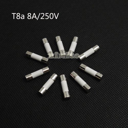 10 pcs T8a 8A 250V Ceramic Fuses/slow-blow Ceramic Fuse 5 x 20 mm