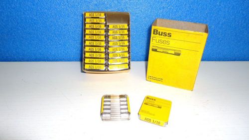 BUSS FUSES AGS 1/16 -100 FUSES IN 20-5 IN CONTAINERS BUSSMAN FREE SHIPPING