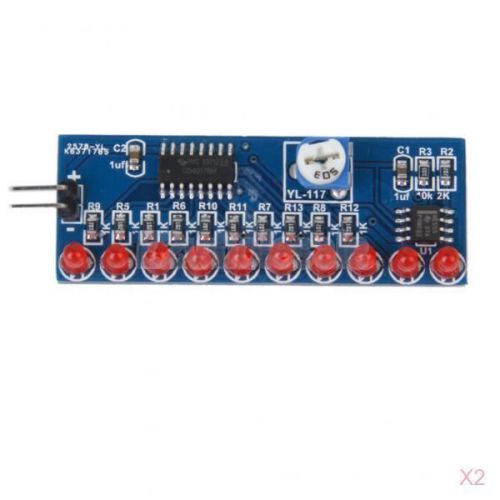 2x ne555 light water + cd4017 decimal counting circuit pcb module diy kit 10-led for sale