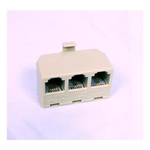 AT&amp;T 89-0075-00 TRIPLEX ADAPTER IVORY