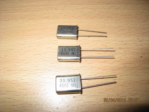 3 X 20.952MHz 20.952 MHz Crystal Oscillator HC-49U NEW KDS Japan