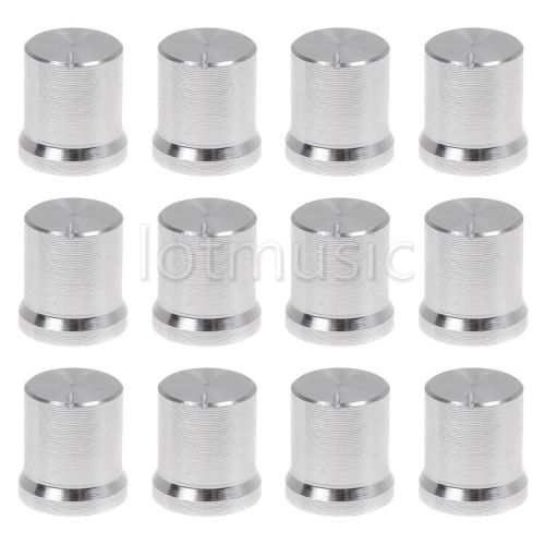 12pcs 14x17mm silver knob cap mini aluminum  potentiometer knobs cap new for sale