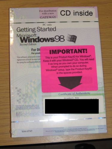 Getting started Microsoft Windows 98 Second Edition  2 identical packages