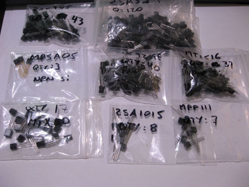 Grab bag of 275 assorted silicon low power transistors - nos for sale