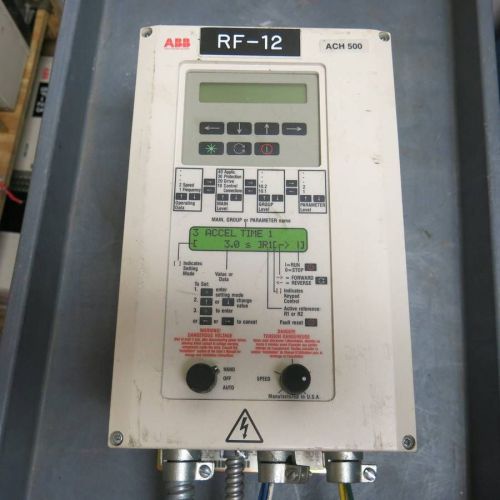 ABB ACH501 AC Drive ACH501-007-4-00P2 7HP Used. 15 availables Free Ship w/ BIN