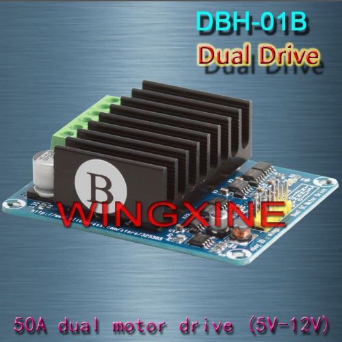 FREE shipping DHB-1B 50A(5V-15V) Dual-channel H bridge Motor Drive Module