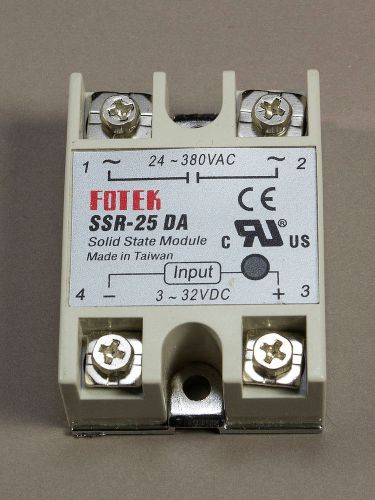 Solid state relay ssr-25da 25a 250v 3-32vdc 25 amp for sale