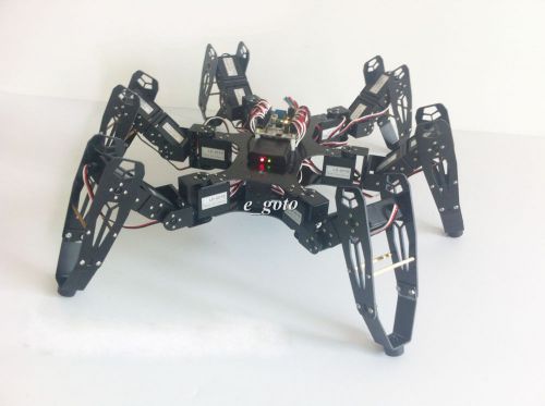 Robo-soul cr-6 spider robot 6 legs 18 dof black bracket (no controller) for ardu for sale