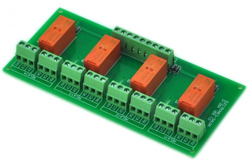 Passive bistable/latching 4 dpdt 8 amp power relay module, 5v version, rt424f05 for sale