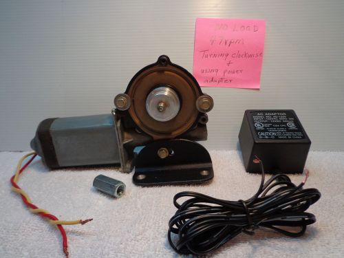 12v dc gear motor .. 47rpm ..  power adapter included for sale