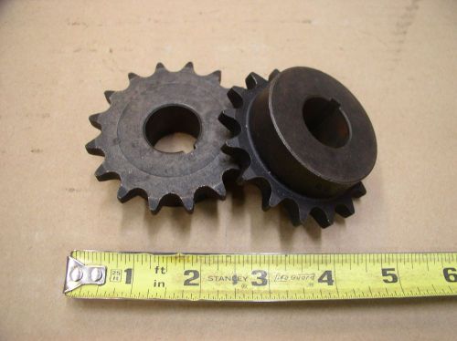 2 new martin sprocket sprockets keyed gears 40bs16-7/8 bore # 40 chain amec lot for sale