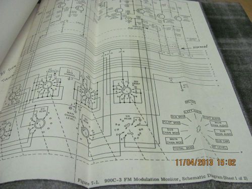 COLLINS MANUAL 900C-3: FM Monitor - Instructions w/schematics, product # 19155