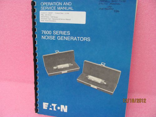 Ail 7600 noise generators operation and service manual for sale
