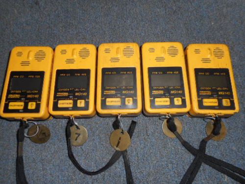 Lot of (5) industrial scientific oxygen meter # mg140  mg 140 for sale