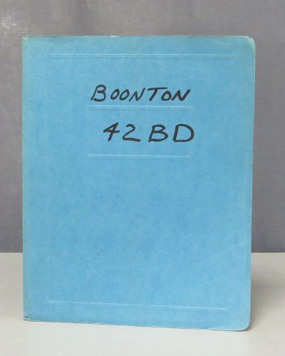 Boonton Microwattmeter Model 42BD Instruction Manual