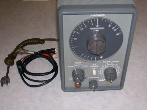 Eico 955 in circuit capacitor tester nice with cables, original shelf worn box
