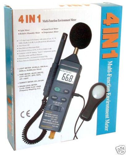 Dt-8820 4-in-1 thermometer light lux humidity sound meter temperature tester new for sale