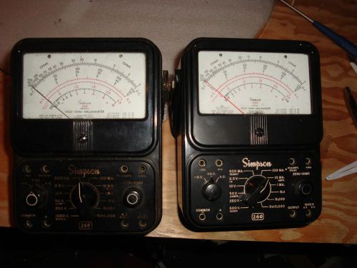 Qty 2 Simpson Meters, 1-Model 260 Series 3 meter, 1-Model 260 meter