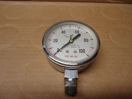 vintage Matheson Co East Rutherford NJ Joliet ILL Newark CAL / PSI Gauge to 100