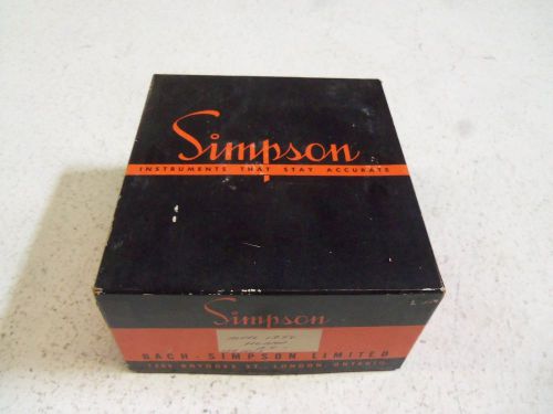 SIMPSON MODEL 1359 0-100 AC AMPERES 11444 PANEL METER *NEW IN BOX*
