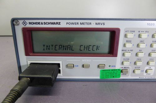 Rohde &amp; schwarz nrvs, 40 ghz power meter w/ 3x urv5-z4 sensors free ship for sale