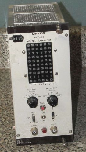 ORTEC MODEL 434 DIGITAL RATEMETER  NIM BIN Module