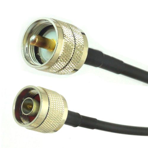 10pc N male TO UHF male plug cable straight crimp RG58 cable 50cm jumper pigtail