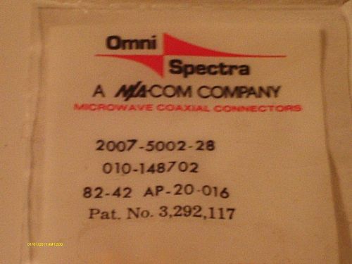 OMNI/SPECTRA P/N - 2007-5002-28