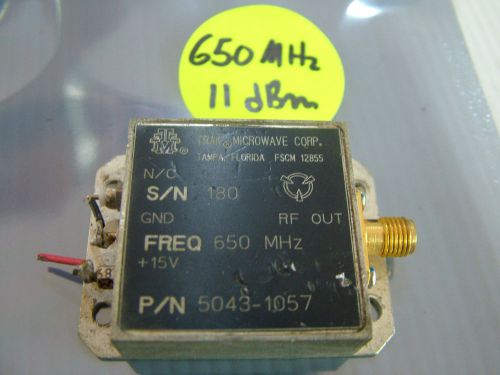 RF SIGNAL SOURCE   650MHz    11dbm    TRAK MICROWAVE    5043-1057