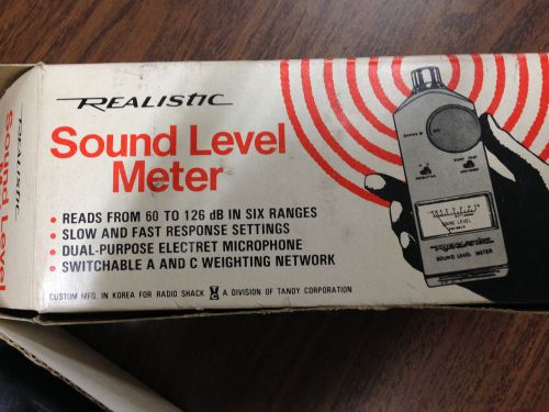 Sound Level Meter, Realistic 42-3019 NIB