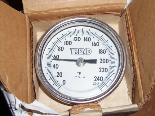 Trend bi-metal thermometer new mil surplus 0-250°f 1/2&#034; npt 3&#034;? for sale