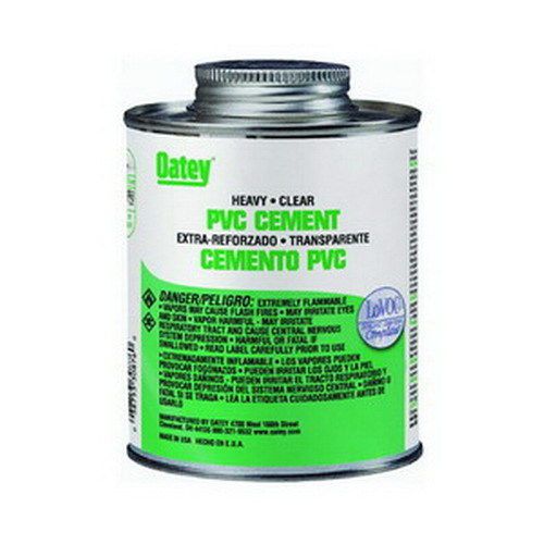 Oatey scs 30850 clear pvc heavy-duty cement, 4 oz can for sale