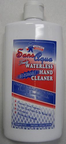 Sans aqua biodegradable waterless hand cleaner 16 oz. container citrus scent for sale