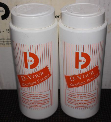 Lot of 6 big d d-vour absorbent powder - 16 oz. - product no. 166 - free ship for sale