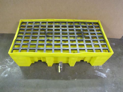 Eagle 1620 2 drum 66 gal. capacity secondary containment pallet 51&#034; x 26&#034; x 15&#034; for sale