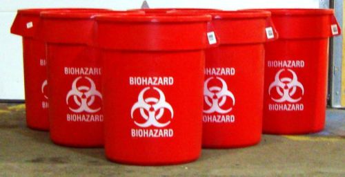 #SLS1H77 New Rubbermaid Brute 32 Gallon Bio Hazard Can Lid  #6486SL