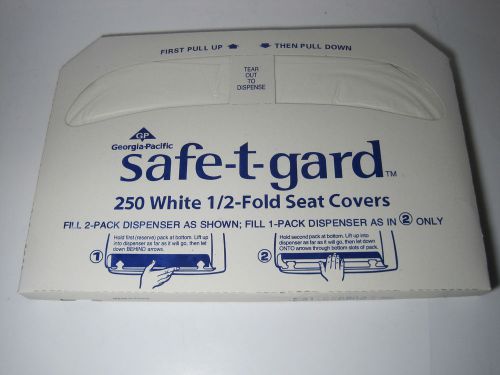 Georgia pacific safe-t-gard half fold toilet seat covers 47046 lot of 250 nib for sale