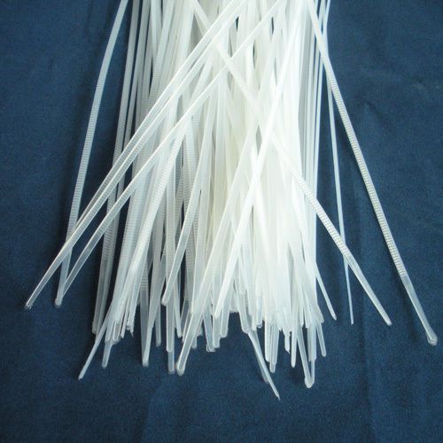 100 GOLIATH INDUSTRIAL 2.8*200mm WHITE WIRE CABLE ZIP TIES NYLON TIE WRAPS WHOLE
