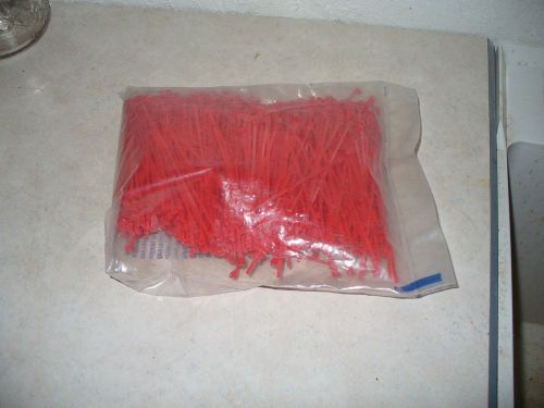 Large Lot of Red 4&#034; Plastic Cable Ties