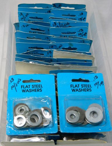 59 Packages Mixed Flat Steel Bolt Washers Wholesale Lot NOS Various Sizes 700+