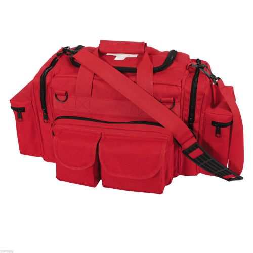 EMT/ EMS Paramedic Fire / Rescue Red Gear Bag Emergency Go Bag *FREE EMBROIDERY*