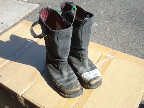 Warrington PRO CROSSTECH Leather Firefighter Bunker Boots 10.0  3E ....L117