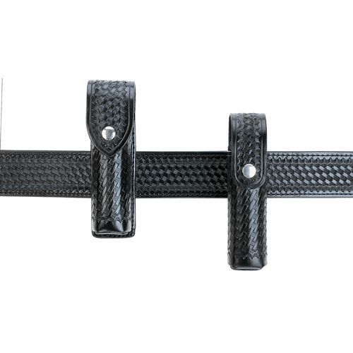 Aker a571-bw black bw slide on belt fully enclosed 4 oz. mace holder w/ flap for sale