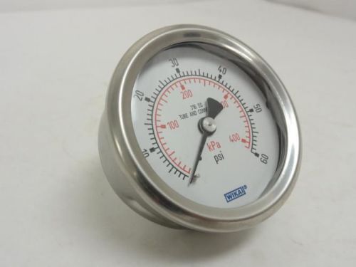 144331 new-no box, wika 8993089 ss pressure gauge, 0-60psi, 1/4&#034; npt for sale