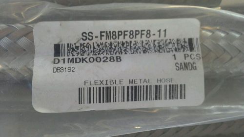 New swagelok ss-fm8pf8pf8-11 316l ss braid 1/2&#034; fnpt flexible metal hose for sale