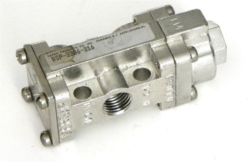 Versa 3-way aluminum valve 1/4&#034; npt model bsp-3306-316 for sale