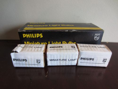 Box Of 3 Phillips GE General Electric No 1195 GE1195 12V 3A Miniature Lamp Bulbs