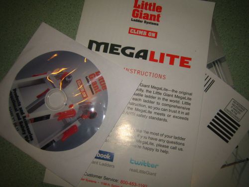 Little Giant Ladder Systems Climb ON MEGALITE User Instructions manual  + CD