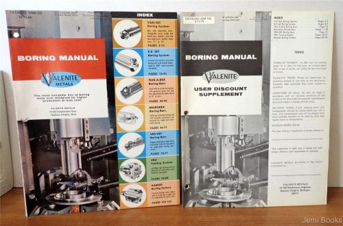 Valenite metals boring manual 10-15-69 catalog vbm-103  - with  supplement vg for sale