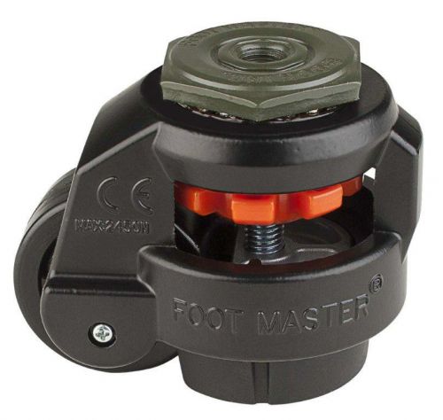 FOOTMASTER GD-60S-BLK Nylon Wheel and NBR Pad Leveling Caster